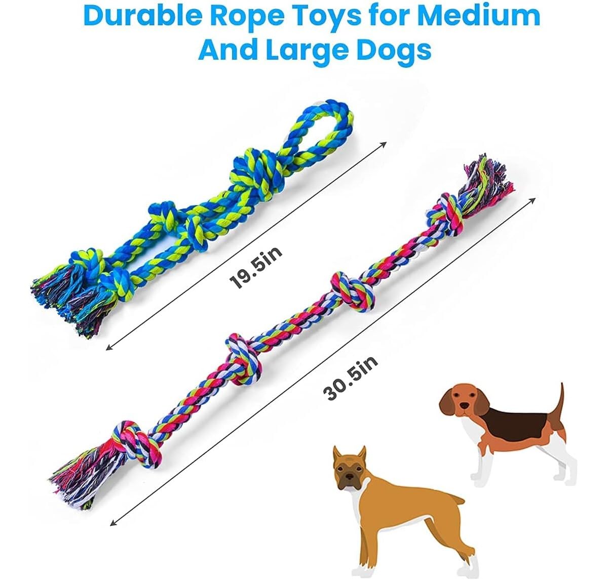 Dog Rope Toy Aggressive Chewers - Jouets pour chiens en corde résistante